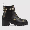 Women Designer Boots Desert Martin Black Hafted Bee Rhinestone Chunky Obcies Botki bez poślizgu Rozmiar 35-41