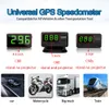 Grote lettertypen Display HUD Auto GPS Snelheidsmeter Projector Armband KM / H MPH Snelheid Alarm Hoogtegebied Satellieten Tijd Kompas Kilometers