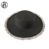 sombrero de paja de encaje