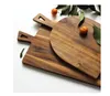 ACACIA Drewniane bloki deski do krojenia z uchwytem ECO Naturalne pieczywo Płyty Pizza Platts Owoce Płyta Siekanie