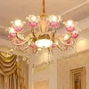 Zinc alloy European chandelier living room lamp Hotel lamps project lanterns romantic bedroom crystal light simple candle light