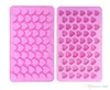 Wholesale Moulds 55 Holes Bake Cake Mold 1.5 Mini Heart Silicone Chocolate Fondant Jelly Cookie Muffin Ice Flexible Cupcake