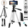 Hafif Kameralı Telefon Tripod Taşınabilir Ayarlanabilir Tripod Canlı Youtube aro de luz H1117 Için Halka Işık ile Montaj Tutucu Standı