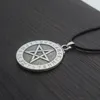 Collane con ciondolo 12 pezzi Collana con pentagramma rune vichinghe Wiccan Pagan Norse Runic Elder Futhark Jewelry280b