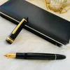 Giftpen Hoge kwaliteit 149 Luxe Pennen Silver Gold Rosegold Clip Black Resin Ink Pen Ballpoint Pennen voor Writing9182494