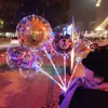 Led Cartoon Bobo Ballon Luminous Light Up transparante ballonnen speelgoed flitsende ballon kerstfeest Wedding Bar Club Kid039S 7682257