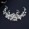 MIALLO Moda Kwiat Kwiat Grzebień Włosów Dla Kobiet Rhinestone Ślub Bridal Wedding Akcesoria Do Włosów Biżuteria Bride Headpiece Gifts X0625