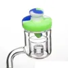 2022 new Colored Silicone Bubble Smoking Accessories Carb Cap with a Hole on Top 34mm Dia Round Ball Dome for Quartz Thermal Banger