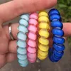 26 couleurs 6.5 cm Haute Qualité Téléphone Fil Cordon Gomme Cheveux Cravate Filles Bande Élastique Anneau Corde De Bonbons Couleur Bracelet Extensible Scrunchy