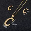 26 Intial letter alphabet heart pendant necklace for women gold color A-Z alphabet necklace chain fashion jewelry Gift