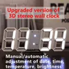 Reloj de pared LED 3D Diseño moderno Reloj de mesa digital Alarma Luz nocturna Saat reloj de pared Reloj para la decoración de la sala de estar del hogar 211112