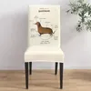 Anatomie van een teckel hond stoelhoezen bruiloft decor Dining spandex elastische afdrukken