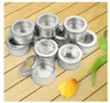 Verpakking fles zilver aluminium tin met deksels 6.5 * 4 cm 2.56 * 1.57 "Lege metalen opslag reizen tikken containerpotten voor DIY ambachten, cosmetica, lippenbalsem, kruiden, kaarsen salve