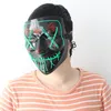 Horror führte luminöse glühende Halloween -Party -Maske