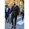 Męskie garnitury Blazers Najnowsze projekty zielone dla mężczyzn Slim Fit Fashion Yellow Groom Belt Suknia ślubna Tuxedo Kamizelki Blazer z spodniami S