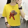 Shintimes Cartoon Preppy Style T-Shirt Frauen Baumwolle T-Shirt Plus Größe Sommer Damen Tops Kleidung Kurzarm T-Shirt Femme 210615