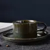 European Luxury Coffee Cup Creative Small Porcelain Latte Tea Cups Set Handle Saucer Szklanki Do Kawy Home Drinkware QJJ60BYD