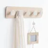 Nordic Wood Jas Hanger Muur Haak Home Decoratieve kleding S-sleutelhouder Gemonteerde Rack Shelf 220311