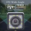 Câmeras traseiras de vista do carro Sensores de estacionamento 12 LED Câmera noturna de grande ângulo Definição de alta definição Universal Backup Automático Universal Reverso