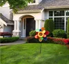 حديقة ديكورات rainbow pinwheels عباد الشمس whirligig الرياح سبينر طاحونة اللعب ل يارد الحديقة الفن ديكور طفل لعبة أطفال