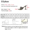 Eilyken Size 35-42女性夏の正方形の頭の蛇紋スリッパサンダルファッションワイングラスのマレッガーハイヒールスリッパシューズC0410