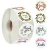 500pcs/roll Thank You Stickers Tags for Seal Labels 1 Inch Gift Packaging Label Birthday Wedding Party Sticker