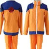 6PCS Teenager Uzumaki Cosplay Costume for Adult Anime Shippuden Ninja Suit Orange Sportswear Yellow Wig Headband Carnival Outfit Y0913