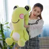 Peluche Kawaii Big Eyes Frog 25 cm in cotone versione seduta delle rane cuscino bambola di pezza Piccola borsa a tracolla Wweater Giocattoli per bambini Regalo di compleanno per ragazza