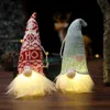Gnomos de Navidad para recuerdo de fiesta, gnomo Tomte sueco, decoración de habitación Kawaii, felpa con luces Led cálidas para accesorios de decoración del hogar