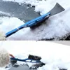 2-in-1 Car Ice Scraper Snow Remover Shovel Brush Window Windscreen Windshield Deicing Cleaning Scraping Tool with Foam Handle New Arrive Car