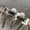 St9 aço 41mm relógio de aço grande automático mecânico mostrador preto safira vidro data cerâmica relógios masculino relógios de pulso inoxidável pulseira novo glide glasp