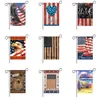American Garden Flag Colorful Print Flags Banner Happy Americans Linen Fabric GardenFlag Gardens Decoration 300pcs SN2270