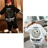 Mannen Mode T-shirts Zomer Tees Tops Mens Straat Stijl Hip-Hop Kleding Geest Gezicht Oversize Korte Mouw T-shirt Aziatische grootte