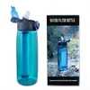 Borraccia Fonoun Bottiglie sportive con filtro Bussola Tritan Materiale Facilmente portatile a prova di perdite 650ml FN8637