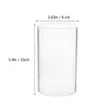 Lampa täcker nyanser 4PCS Transparent Glas Craft Candle Cylinder Cover Dekorer