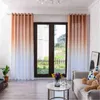 Fantasy Pure Color Upper Gradient Curtain For Bedroom Grey Window Panel Blue Semi-Shading Curtain in Living Room ZH408T 211203