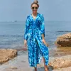 Imprimir algodão Beach Dress Sarongs Cobertura de Swimwear Pareo Túnica Terno de Banho Dada de Praia Bikini Cobertura q1169 210420