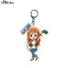 Nieuwe Collectie One Piece Cosplay Sleutelhanger Luffy Nami Zoro Sanji Chopper Usopp Acrylic Cartoon Figures Sleutelhanger Anime Toys Tas Charm G1019