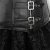 Bustiers Corsets Plus Size 6xl Steampunk Corset Dress for Women Threepiece Leather with Kirt och Renaissance Shirt Gothic Pira8504610