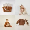 Enkelibb enfants hiver manteaux tricotés joli style enfant en bas âge garçons filles pop cprn cardigan bébé chaud pour 211204