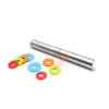 Rouleaux à pâtisserie en acier inoxydable 17 pouces, échelle d'épaisseur réglable, bâton à rouler, outils de pétrissage, échelle 4 règles