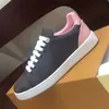 Lady Flat Casual Chaussures Femmes Voyage Cuir Lace-up Sneaker 100% peau de vache Mode Lettres Femme Blanc Marron Chaussure Plate-forme Hommes Gym Baskets Grande taille 40-41-42-45 US4-US11