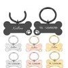 Verlies Preventie Identiteit Tag Dog Collar Individualisatie Pet Accessoires Momenteel Puppy Hanger Roestvrij staal 4 36YY Y2