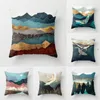 Abstrakt landskap Tryckkudde Creative Office Cushing Cover Printing Hushålls soffa Pillowcases Produkter T500836