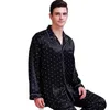 Mens Silk Satin Pajamas Set Pyjamas Set PJS Sleepwear Set Loungewear U.SSMLXLXXL3XL 4XL 211111