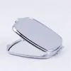 DIY Makeup Mirrors Iron 2 Face Sublimation Blank Plated Aluminium Sheet Girt Cosmetic Compact Mirror Portable Decoration9909040