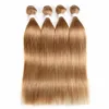 Couleur 27 Extensions de Cheveux Humains Raides Brésiliens Blond Miel 3/4 Bundles Armure Non Remy 8 à 20 Pouces