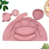 N7ME – ensemble de vaisselle pour bébé, 8 pièces/ensemble, ustensiles pour tout-petits, assiette, bol, cuillère, fourchette, vaisselle sans BPA, cadeaux pour bébé, tasse de collation G1210