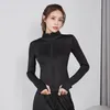 Running Jackets Sports Women Zipper Gym Yoga Outwear Slim Stand Collar Fitness Training Workout Jogging Sportswear Top Coat