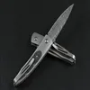 Promotion Steel Pocket Fold Kniv TC4 Fällande handtag TTITANIUM VG10 Kolfiber Damaskus EDC Survival Tactical Alloy + Knives VNNTQ